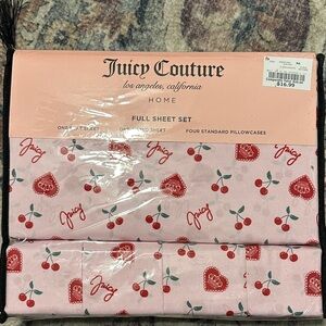 Juicy Couture Pink Cherry Heart Sheet Set